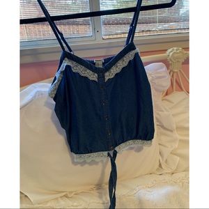 Lacey Blue Crop Top